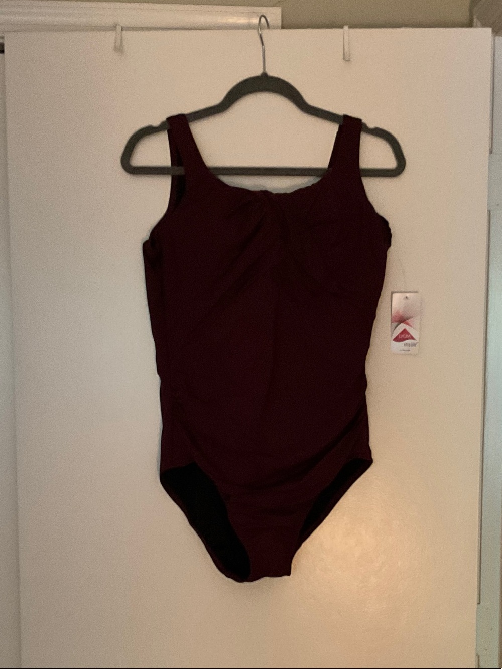 Lands' End Deep Wine One-Piece Swimsuit
